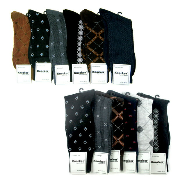 Men's Ribbed Dress Socks Black 6 pairs lot new casual fashion size 9-11 10-13